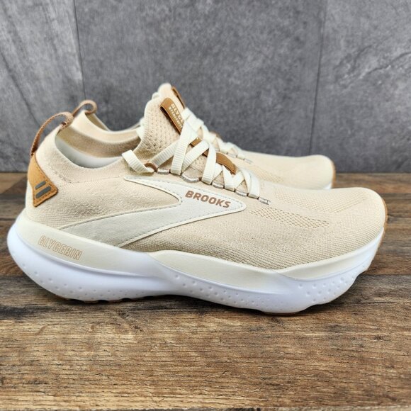 Brooks Glycerin StealthFit 21 Sz 9 Womens Marshmallow Cream Beige Running Shoe - Picture 2 of 13